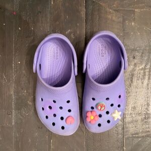 CROCS Kids Lavender Sandals with Charms